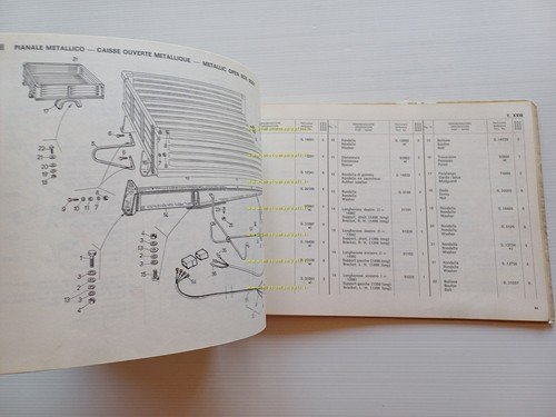 Piaggio Ape 400 - Vespa Commercial 1974 catalogo ricambi originale