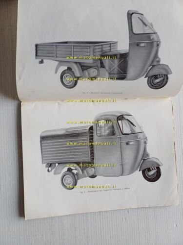 Piaggio Ape 450 - 400 - 350 1966 manuale uso …
