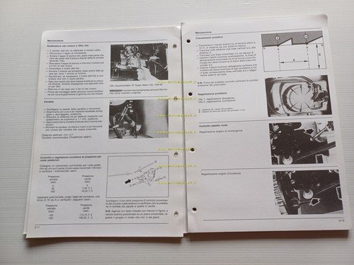 Piaggio Ape 50 - Poker AGGIORNAMENTO manuale officina italiano originale