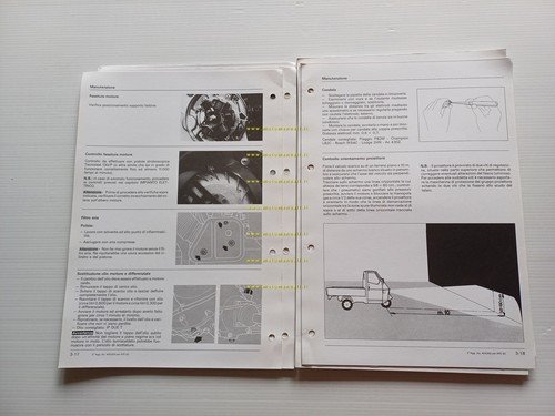 Piaggio Ape 50 - Poker AGGIORNAMENTO manuale officina italiano originale