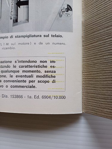 Piaggio APE 50 1969 manuale uso manutenzione motocarro originale 3 …
