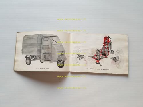 Piaggio APE 50-250 1970 manuale uso manutenzione motocarro originale 3 …