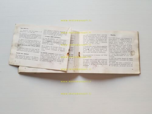 Piaggio APE 50-250 1970 manuale uso manutenzione motocarro originale 3 …