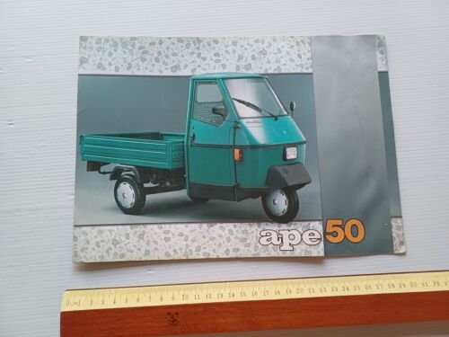 Piaggio Ape 50 anni 90 depliant originale ITALIANO motocarro