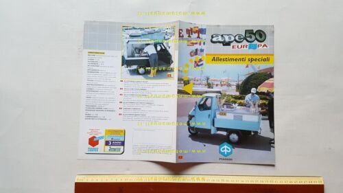 Piaggio Ape 50 Europa allestimenti speciali 1996 depliant originale italiano