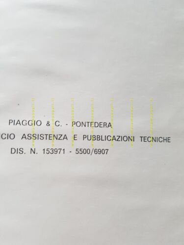 Piaggio Ape 50 Motocarro 1969 manuale officina originale workshop manual