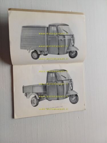 Piaggio Ape 500- 400-350 1970 manuale uso manutenzione libretto originale