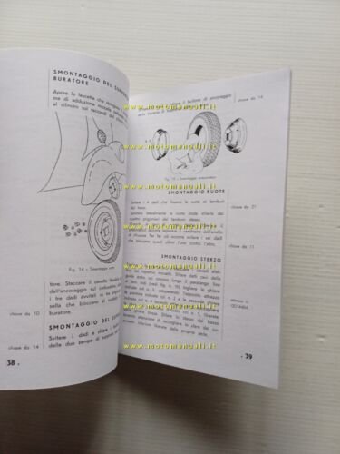Piaggio Ape A 125 cambio bacchetta manuale officina RISTAMPA