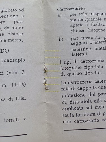 Piaggio Ape AC3 1960 manuale uso manutenzione libretto istruzioni originale