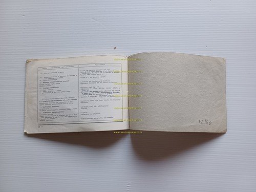 Piaggio Ape AC3 1960 manuale uso manutenzione libretto istruzioni originale