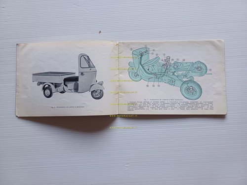 Piaggio Ape AC3 1960 manuale uso manutenzione libretto istruzioni originale