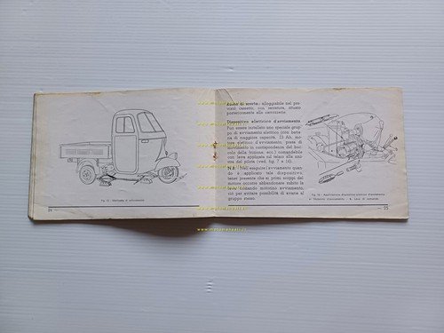 Piaggio Ape AC4 1962 manuale uso manutenzione libretto istruzioni originale
