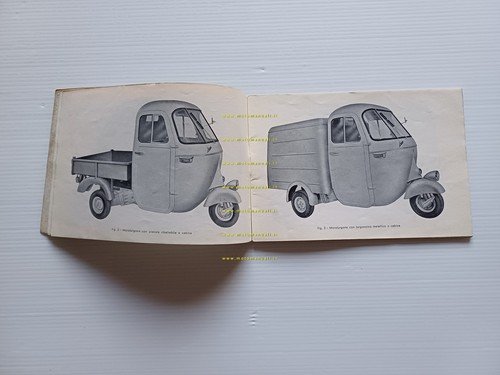 Piaggio Ape AC4 1962 manuale uso manutenzione libretto istruzioni originale