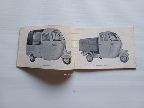 Piaggio Ape AC4 1962 manuale uso manutenzione libretto istruzioni originale