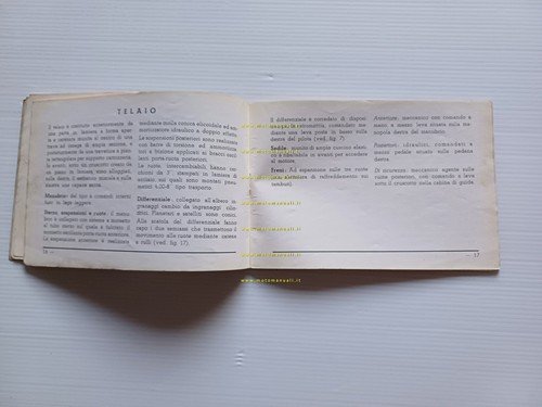 Piaggio Ape AC4 1962 manuale uso manutenzione libretto istruzioni originale