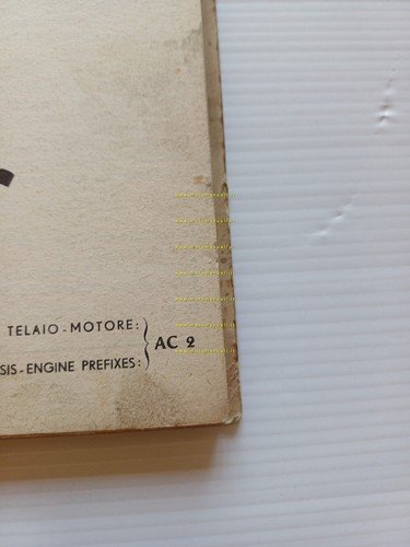 Piaggio Ape C AC2 1959 catalogo ricambi originale