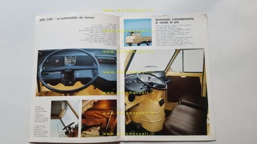 Piaggio APE CAR 1972 depliant originale italiano