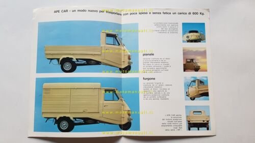 Piaggio APE CAR 1972 depliant originale italiano