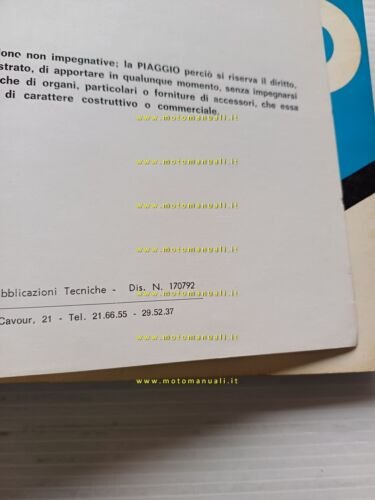 Piaggio Ape CAR manuale uso manutenzione libretto istruzioni originale