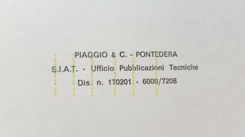 Piaggio Ape Car motocarro 1972 catalogo ricambi originale spare parts …