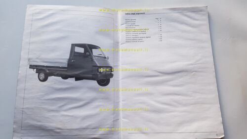 Piaggio Ape Elettrico 1990 manuale officina + catalogo ricambi originale
