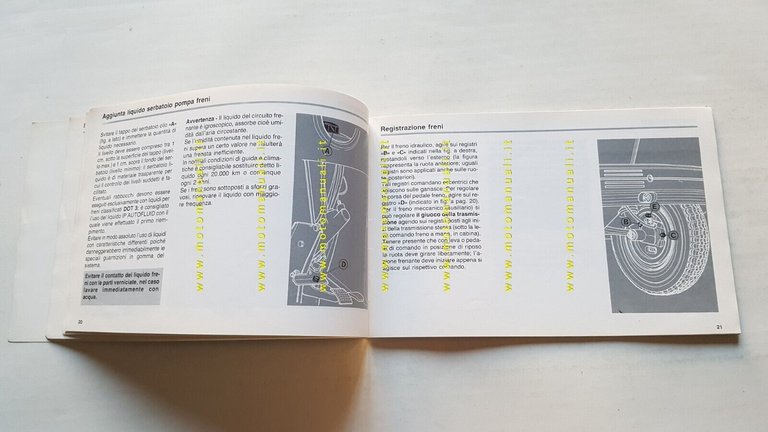 Piaggio Ape Elettrico manuale uso manutenzione libretto originale