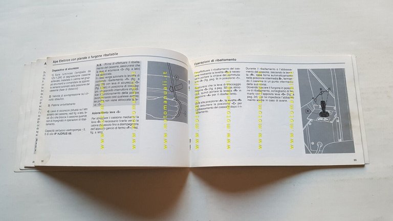 Piaggio Ape Elettrico manuale uso manutenzione libretto originale