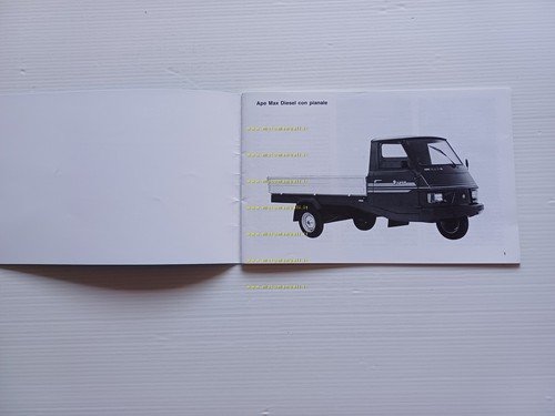 Piaggio Ape Max Diesel AFD3T manuale uso manutenzione libretto originale