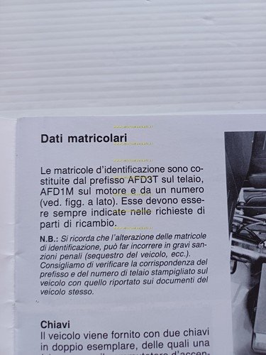Piaggio Ape Max Diesel AFD3T manuale uso manutenzione libretto originale