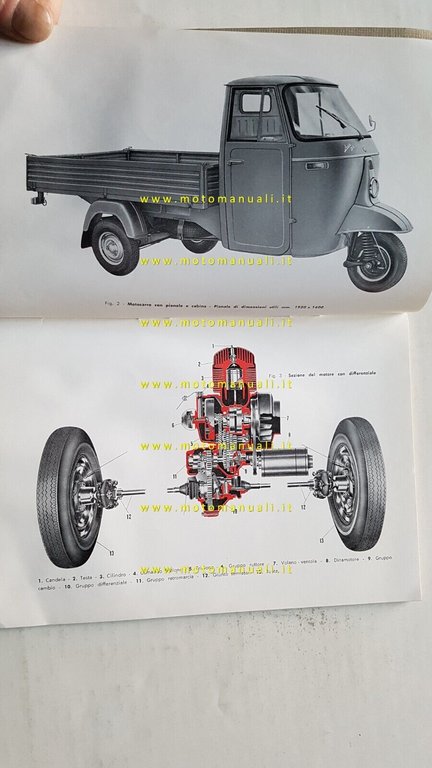 Piaggio Ape MP 1967 manuale uso manutenzione libretto originale