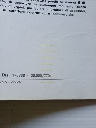 Piaggio Ape MP 1977 manuale uso manutenzione libretto istruzioni originale