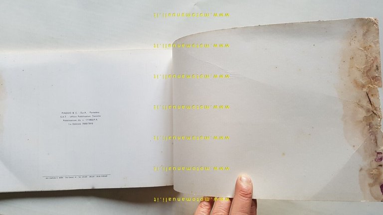 Piaggio Ape P 401-Vespacar P 350 1979 catalogo ricambi motocarro …