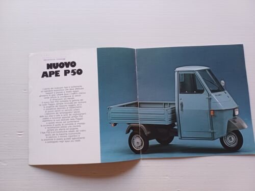 Piaggio Ape P 50 1980 depliant originale ITALIANO motocarro