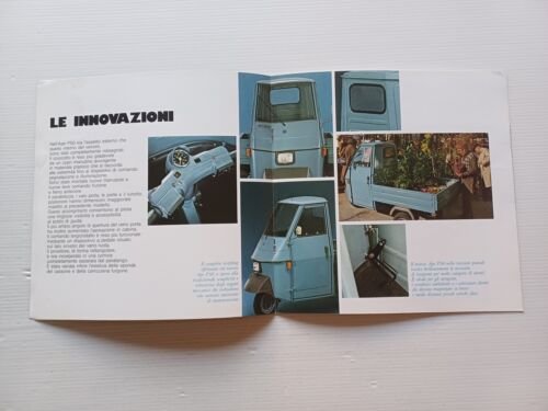 Piaggio Ape P 50 1980 depliant originale ITALIANO motocarro