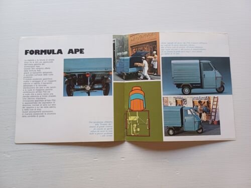 Piaggio Ape P 50 1980 depliant originale ITALIANO motocarro