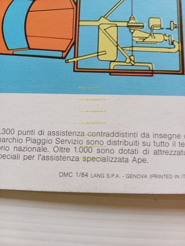 Piaggio Ape P 50 1984 depliant originale italiano