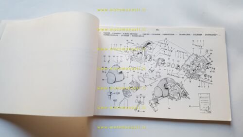 Piaggio Ape P 50 1984 tavole illustrate catalogo ricambi originale