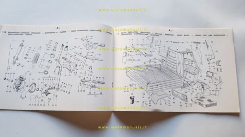 Piaggio Ape P 50 1984 tavole illustrate catalogo ricambi originale