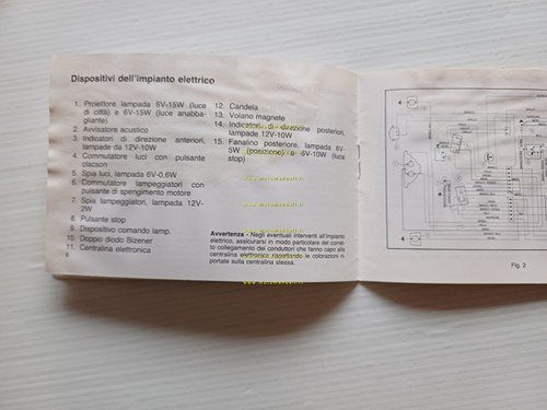 Piaggio APE P 50 Elestart AGGIORNAMENTO manuale uso manutenzione originale