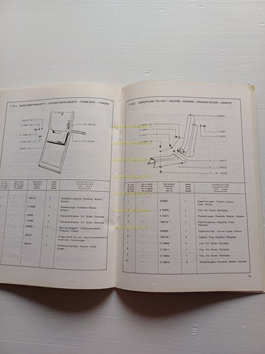 Piaggio Ape P 50 TL6T 1991 VARIANTI catalogo ricambi originale