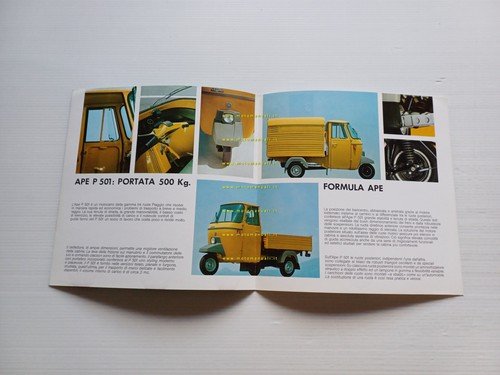 Piaggio APE P 501 1981 depliant originale italiano