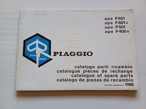 Piaggio Ape P 601 - P 601 V- P 501 …