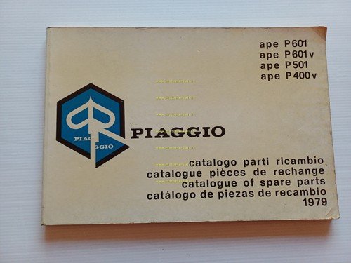 Piaggio APE P 601- P 601v- P 501- P 400v …