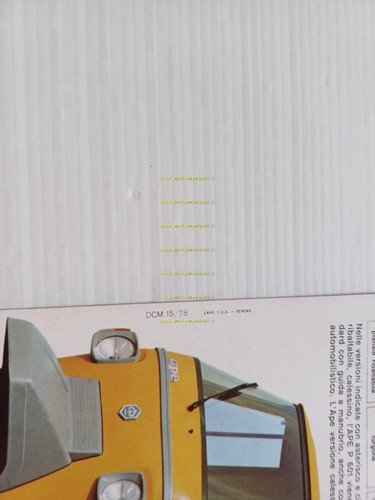 Piaggio Ape P 601 1978 depliant italiano originale