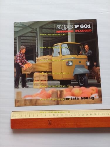Piaggio Ape P 601 1978 depliant originale italiano