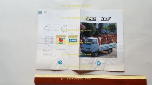 Piaggio Ape Poker 400 depliant originale italiano