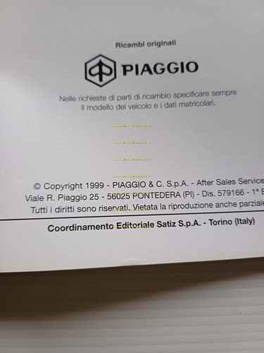 Piaggio Ape TM - TM Diesel 1999 manuale uso manutenzione …