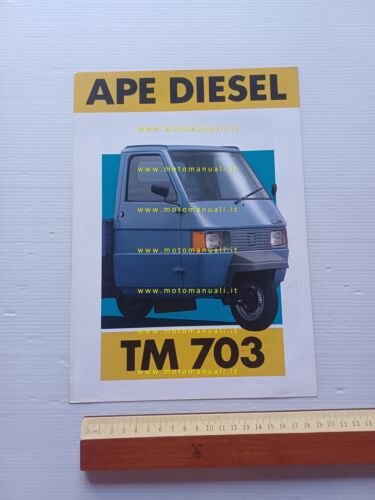 Piaggio Ape TM 703 Diesel motocarro depliant italiano originale