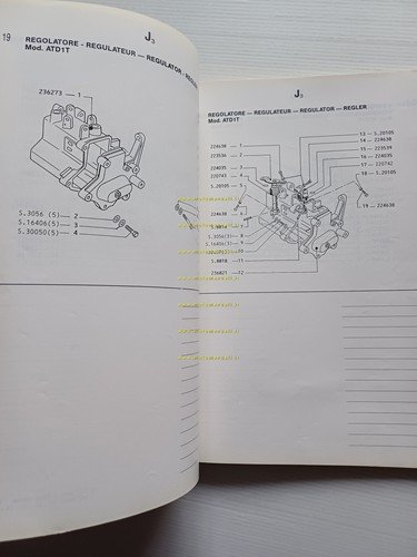 Piaggio Ape TM Diesel ATD1T 1987 catalogo ricambi originale