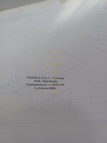 Piaggio Ape TM Diesel ATD1T 1987 catalogo ricambi originale